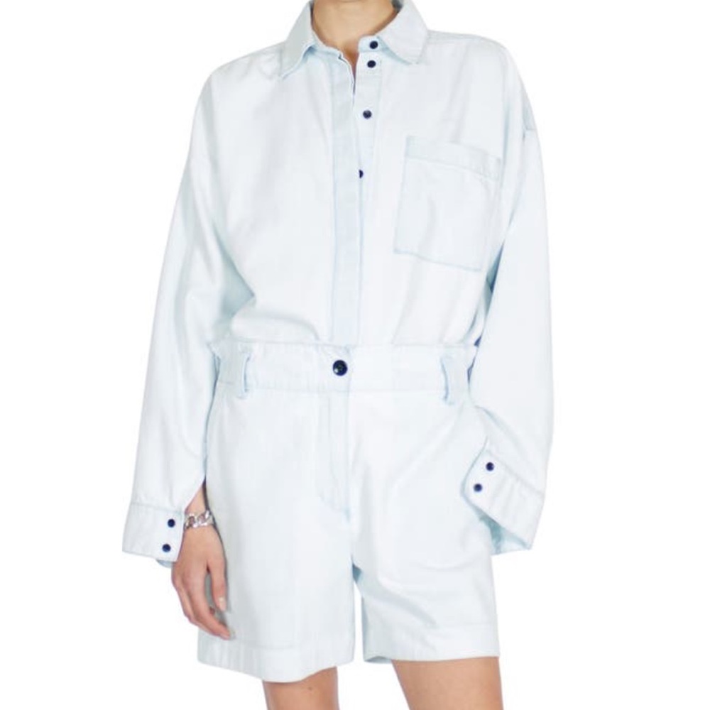 NWT Proenza Schouler white label chambray shorts color Bleach size 8